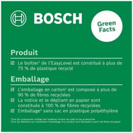 Bosch BOS4053423245158 Nivel láser EasyLevel con burbuja y soporte, línea y punto láser para alineación flexible