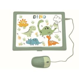 Lexibook LEX3380743108001 Ordenador educativo bilingüe Dinosaurio, 124 actividades (EN/FR)