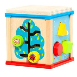 Cubo de actividades de madera. 19x17x17 cm Cubo de actividades de madera. 19x17x17 cm