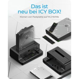 ICY BOX IB-2914MSCL-C31, Estación Docking y Clonación para M.2 NVMe SSD y 3.5"/2.5" SATA HDD/SSD