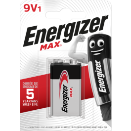 Energizer E301531800 Pila 9V Alcalina de un solo uso, Batería Max Individual para Dispositivos Electrónicos Precio: 9.89000034. SKU: B14SFJ9PYY
