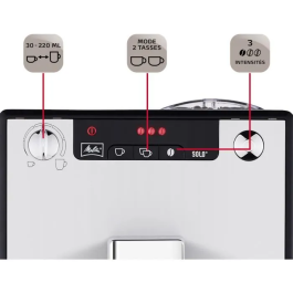 Melitta E950-103 Máquina de Espresso Automática con Molinillo Caffeo Solo - Plata