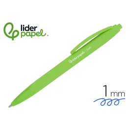 Liderpapel Bolígrafo Retráctil Punta 1 mm con Clip, Acabado Soft Touch, Tinta Azul, Cuerpo Verde - Instrumento de Escritura Precio: 3.50000002. SKU: B19NVHNP9D