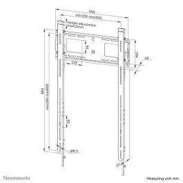 Neomounts WL30-750BL18P Soporte de Pared Heavy Duty Fijo Lockable Retrato para Pantallas de 50-98" con Instalación Rápida