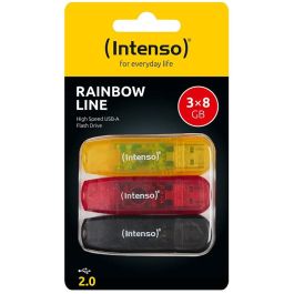 Intenso Rainbow Line Memoria USB 8GB, USB 2.0, Multicolor, Multipack x3 Precio: 25.9182. SKU: B12SE7JL26