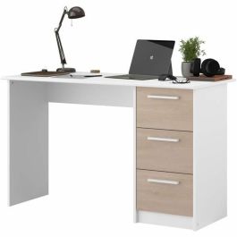 Office Essential Parisot 3 Cajones - Decoración Chene y Blanca - L 121.2 x D 55 x H 74.5 cm - Hecho en Francia Precio: 149.49999999. SKU: B1GW8LGM9L