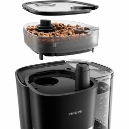 Philips HD7888/01 Cafetera de filtro con molinillo integrado, 1.25 L (10 tazas), Negra/Plata