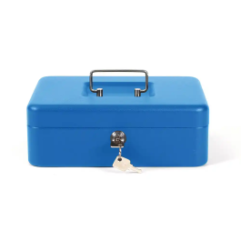 Q-connect Caja caudales 250x180x90 mm Azul con portamonedas Precio: 27.50000033. SKU: BIX37660