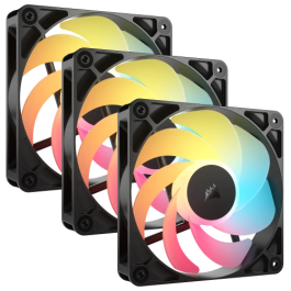 Corsair CO-9050196-WW Ventilador de Carcasa ARGB PWM 12cm Negro, 3 unidades, Iluminación MultiColor, 4 Pines (420-2100 RPM) Precio: 51.68999968. SKU: B1E7JBWMF8