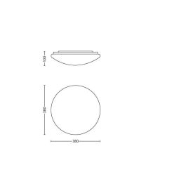 Lámpara Techo "Suede" Blanco LED 4 x 5W 1800Lm 4000k [PH-318023116]