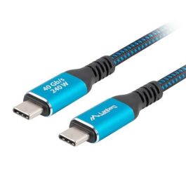 Cable USB-C Lanberg CA-CMCM-45CU-0010-BK Azul Negro 1 m Cable USB-C Lanberg CA-CMCM-45CU-0010-BK Azul Negro 1 m