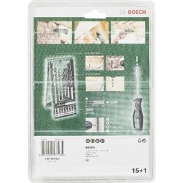Bosch 2607017654 Juego de brocas y puntas Mini X-Line de 14 piezas + portapuntas para destornillador
