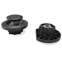 Italiana Ferramenta Pie Nivelador Integrato Tech Z Negro, Carga Máx. Regulable, Altura Ajustable +10mm