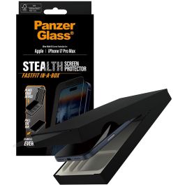 PanzerGlass Protector de Pantalla Stealth con Marco Negro para iPhone 17 Pro Max | Ultra-Wide Fit con Fastfit in-a-box