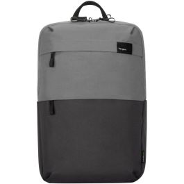 Targus Sagano Mochila para Portátil 15.6" Negro, Gris con Múltiples Bolsillos, Material Reciclado y Protección contra Lluvia