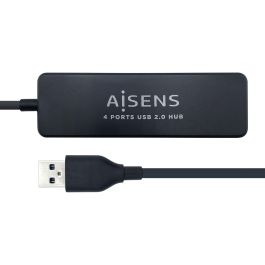 AISENS - HUB USB 2.0, TIPO A/M-4XTIPO A/H, NEGRO, 30CM Precio: 3.69000027. SKU: S0236143