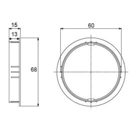 Vivolink Desk Grommet, 60mm diameter and made of aluminum. Vivolink Desk Grommet, 60mm diameter and made of aluminum.