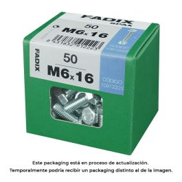 Fadix 10912223 Caja 50 Unid. Tornillo Métrica Cab. Hexagonal + Tuerca Cinc M 6x16mm Acero Precio: 4.99000007. SKU: S7913708