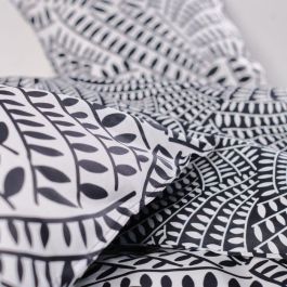 Juego de cama doble -TODAY - 260x240 cm - 100% Algodón - Blanco y Negro Juego de cama doble -TODAY - 260x240 cm - 100% Algodón - Blanco y Negro