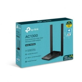 TP-Link Archer T4U Plus Adaptador WiFi USB AC1300 Mbps 1300Mbps Doble Banda con Antenas Externas 5dBi USB 3.0 Alta Ganancia Compatible Windows Mac