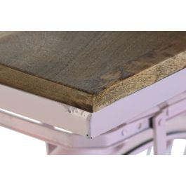 DKD Home Decor Consola Shabby Pinki Rosa Palo Natural 180x41x94 cm