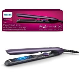 Plancha de pelo eléctrica - PHILIPS - BHS752/00 - Serie 7000 burdeos - Placa cerámica