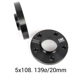 Omp Speed OMPS08532001 Separadores Rueda Doble Centraje 20mm 5x108 Buje 63.4mm Tornillos M12x1.5 Aluminio Forjado Omp Speed OMPS08532001 Separadores Rueda Doble Centraje 20mm 5x108 Buje 63.4mm Tornillos M12x1.5 Aluminio Forjado