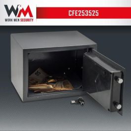 Elem Technic Caja Fuerte Electrónica con Código 16L 25x35x25 cm | Puerta 4mm Pared 2mm | Con Agujeros Pretaladrados, Funciona con Pilas AA