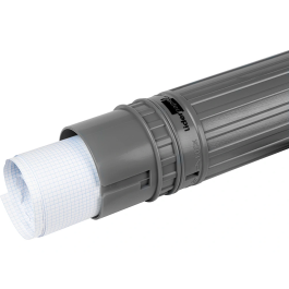 Liderpapel Portaplanos Diámetro 9 cm Extensible hasta 125 cm Gris