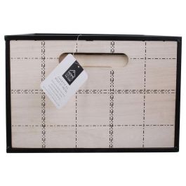 Home Deco Factory Juego 2 Cajas Madera-Metal Vallee Outlet 40x30x20 cm y 35x25x17 cm