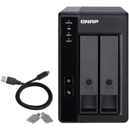 QNAP TR-002 Almacenamiento DAS USB-C de 2 Bahías para HDD/SSD 2.5/3.5" con RAID por Hardware, 6 Gbit/s Hot-swap