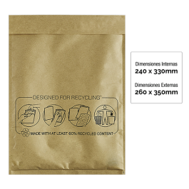 Fellowes Bolsa De Burbujas Banker Box Nº17 Acolchada 240x340 mm Kraft -Pack De 10-
