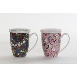 DKD Home Decor Mug Infusiones Shabby Multicolor Rosa Porcelana y Acero Inoxidable 380ml 12 Unidades 8.3 x 11 x 12 cm Precio: 41.50000041. SKU: B1EE58RMTF