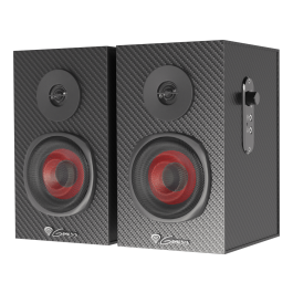GENESIS Helium 200 - Altavoces 2.0 Canales de 1 Vía Alámbricos para Mesa/Estante 20W Madera Negro/Rojo Precio: 35.69000028. SKU: S5604550