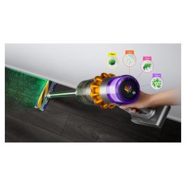 Dyson V15 Detect Absolute Aspiradora Escoba Ciclónica Potente 240 AW con Pantalla y Cepillo LED