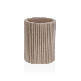 Portacepillos de Dientes Versa Beige Resina 6,9 x 10,2 x 6,9 cm
