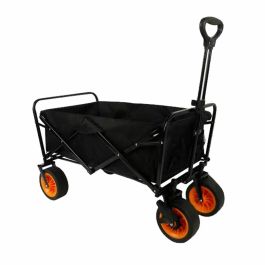 Marbueno Carrito Multiusos Plegable Acero 200 KG Negro Jardin, Playa y Camping 86X50X59 cm 10478