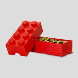 LEGO Storage Brick 8 rojo - Caja de almacenamiento apilable de Room Copenhagen para juguetes y organización