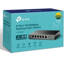 TP-Link TL-SF1006P Switch No Administrado, 6 Puertos RJ-45 Fast Ethernet 10/100 con PoE, 1.2Gbps, Sin Ventilador, Negro TP-Link TL-SF1006P Switch No Administrado, 6 Puertos RJ-45 Fast Ethernet 10/100 con PoE, 1.2Gbps, Sin Ventilador, Negro