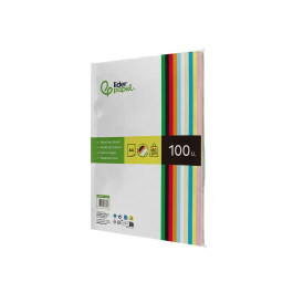 Liderpapel Papel Color A4 80gr Paquete 100 Hojas 10 Colores Surtidos