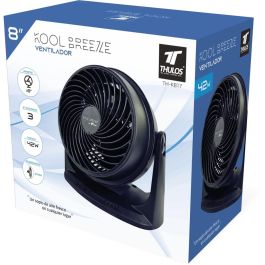 Thulos Ventilador Sobremesa Th - Kb17 20 cm 42 W, 3 Velocidades, Inclinación Ajustable, Negro Thulos Ventilador Sobremesa Th - Kb17 20 cm 42 W, 3 Velocidades, Inclinación Ajustable, Negro