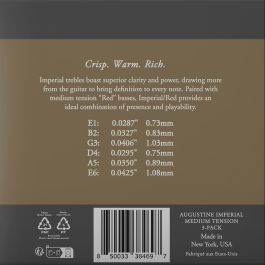 Augustine Imperial Pack 3 Juegos Cuerdas Guitarra Clásica Nylon Transparente Tensión Normal