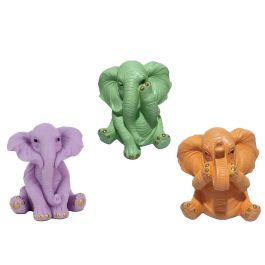 DKD Home Decor Figura Urban Elefante Verde Naranja 12 x 14.5 x 13.5 cm (6 Unidades) Precio: 47.88999952. SKU: B1AW9FCRNK