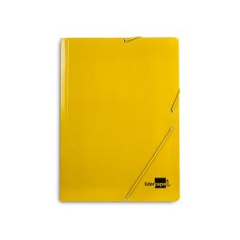 Carpeta Liderpapel Gomas Folio 3 Solapas Carton Plastificado Color Amarillo