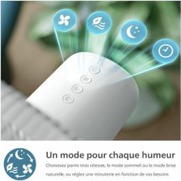 Philips Ventilador de Pedestal CX2550/00 - Altura regulable 82-125 cm - Ultra Silencioso - Blanco