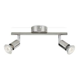 Philips Regleta de 2 Focos Limbali GU10, Cromo Mate de Metal con Cabezales Ajustables para Techo o Pared, Bombillas No Incluidas