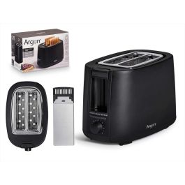 Tostador Doble Negro Mate 750W Argon 26X17CM (6 Unidades) Precio: 102.69000049. SKU: B1HYY3YEKT