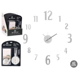 Reloj Pegatina 60 Cm Numeros Satinado Plata Giftdecor (12 Unidades) Precio: 101.59000038. SKU: B16DAJRZ9A