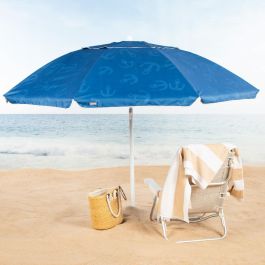 Sombrilla de playa Aktive Azul 220 x 210 x 220 cm (6 Unidades) Sombrilla de playa Aktive Azul 220 x 210 x 220 cm (6 Unidades)