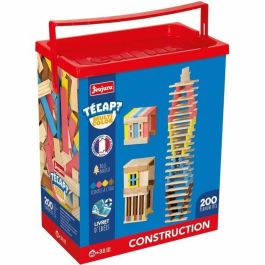Jeujura Técap Multicolor - Juego de Equilibrio y Construcción - 200 Piezas - JEU3225280831206